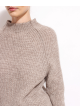 Muji sweter bezowy polgolf