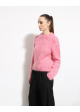 sweter różowy mohair blend 