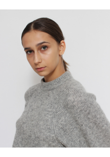 sweter H&M mohair/wool blend szary