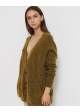 mohair blend H&M zielony zapinany